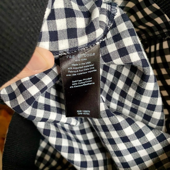 rag & bone Gingham Stretch Skinny Pants - Picture 8 of 8